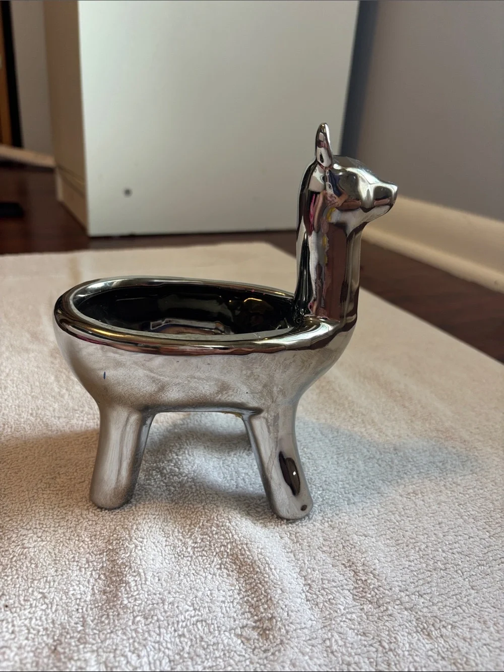 Silver Llama Trinket Dish - Decorative Home Accent